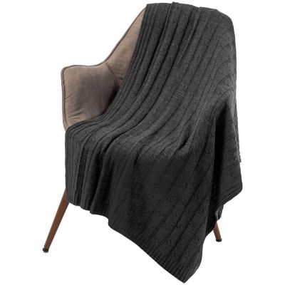 Плед Trenza, темно-серый-4