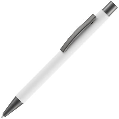 Ручка шариковая Atento Soft Touch, белая-0