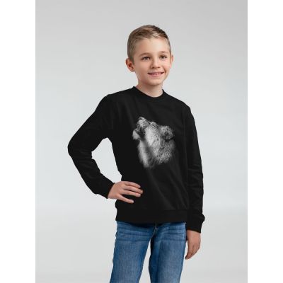 Свитшот детский Like a Lion, черный-2
