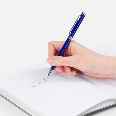 Ручка шариковая Finn Chrome, синяя-3