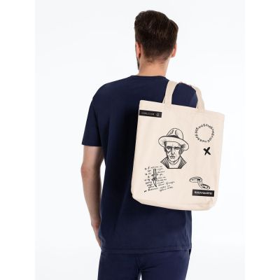 Холщовая сумка с термонаклейками «Культурные люди», неокрашенная-4