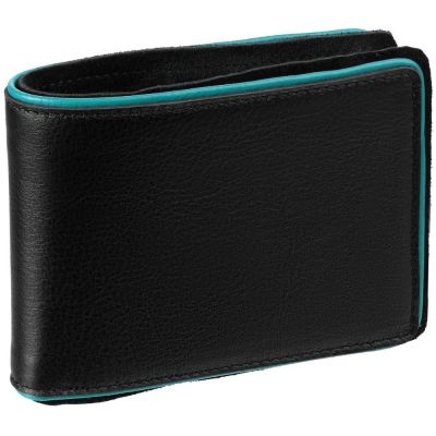 Кошелек Partinico, черный с бирюзовым-0