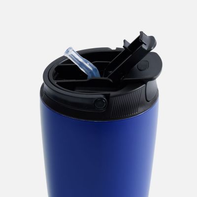 Термостакан с двумя поильниками Duetta, синий-3