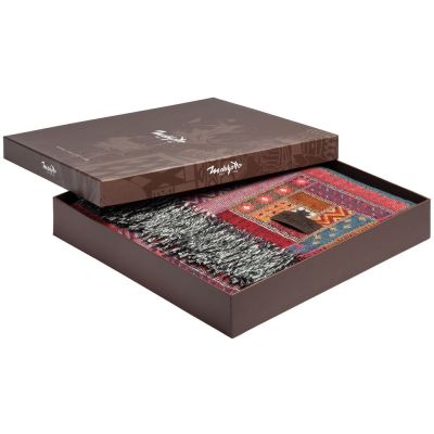 Плед Baltimora, бордовый-6