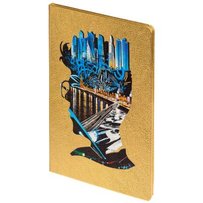 Блокнот Moscow Boy, золотистый-0