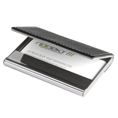 Футляр для визиток Contact, черный-3