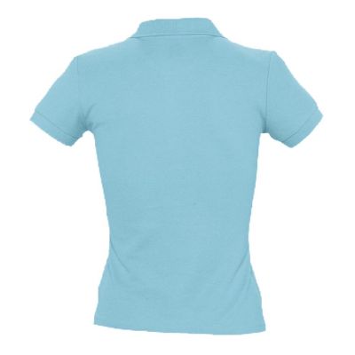 Рубашка поло женская People 210, бирюзовая-1