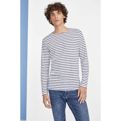 Футболка мужская Marine Men, белая с темно-синим-3