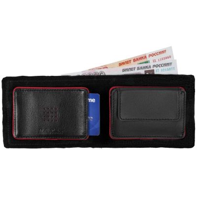 Кошелек Partinico, черный с красным-4