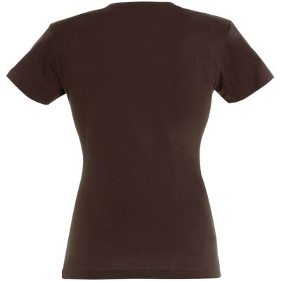 Футболка женская Miss 150, шоколадно-коричневая-1