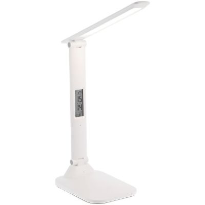Настольная лампа с часами и календарем Office Torch ver.2, белая-1