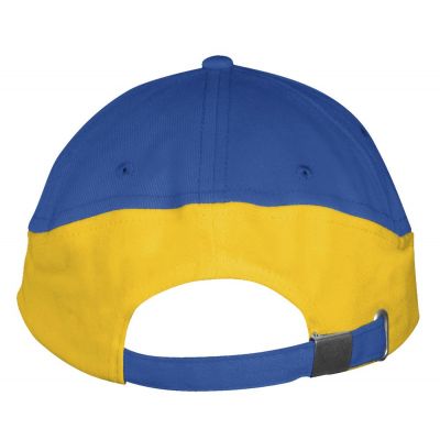 Бейсболка Booster, ярко-синяя с желтым-2