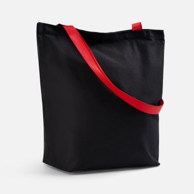 Шопер B5, черный с красными ручками-0