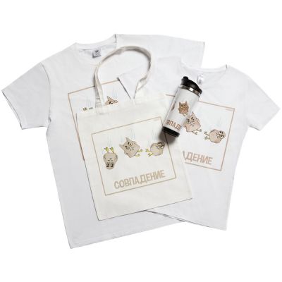 Холщовая сумка «Совпадение», белая-3