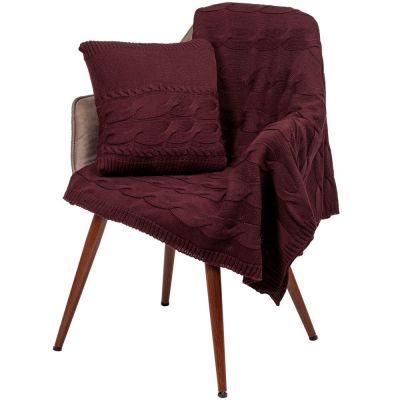 Подушка Stille, бордовая-4