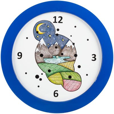 Часы настенные «Горы», синие-1