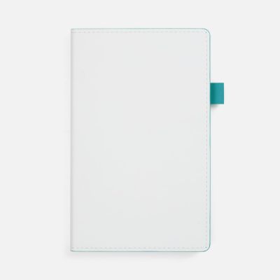 Ежедневник White Shall, недатированный, бело-бирюзовый-0
