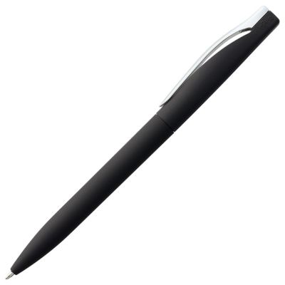 Ручка шариковая Pin Soft Touch, черная-4