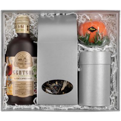 Коробка «Новогодняя история» с наполнителем и шубером-4