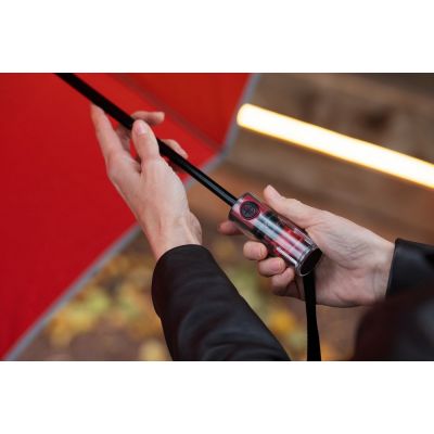 Зонт наоборот складной Futurum со светоотражающим кантом, красный-6