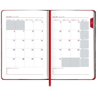 Ежедневник Faro Mini, датированный, красный-4