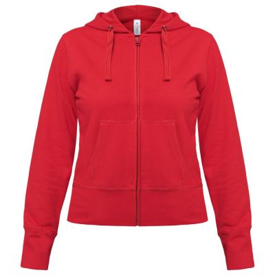 Толстовка женская Hooded Full Zip красная-0