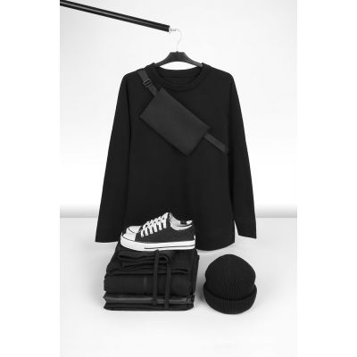 Свитшот унисекс S1, черный-11