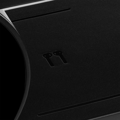 Станция беспроводной зарядки с часами fullStack, черная-7