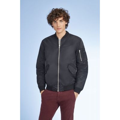 Куртка бомбер унисекс Rebel, черная-4