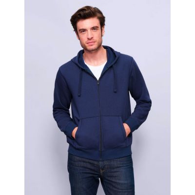 Толстовка мужская на молнии с капюшоном Spike Men, темно-синяя-5