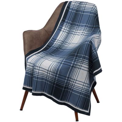 Плед Duotone, синий с белым-1