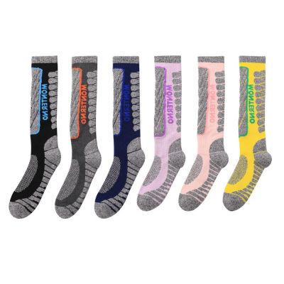 Термоноски женские высокие Monterno Sport, желтые с серым-3