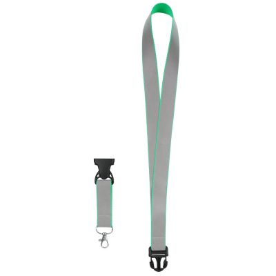 Лента светоотражающая Interlevel, зеленая с серым-2