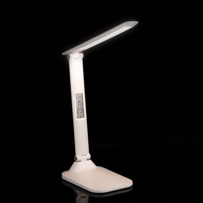 Настольная лампа с часами и календарем Office Torch ver.2, белая-10