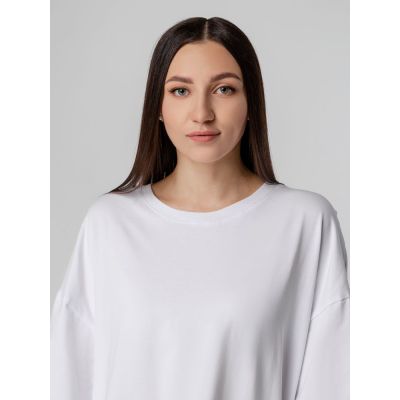 Футболка унисекс оверсайз Crosstown, белая-5