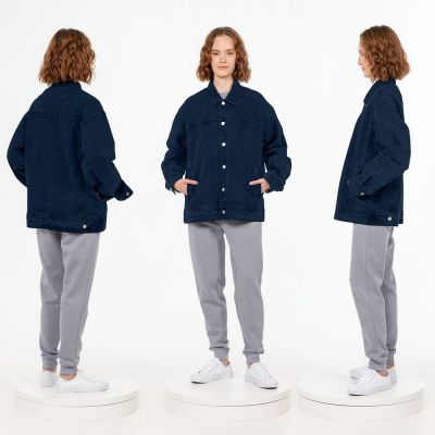 Куртка джинсовая O1, темно-синяя-2