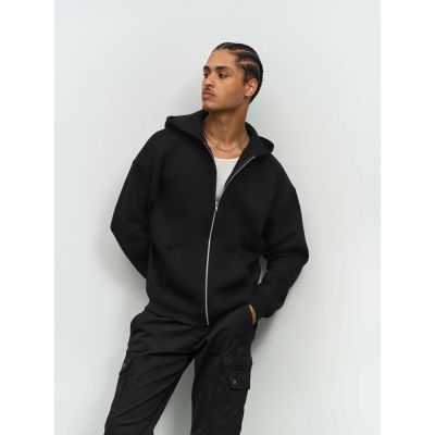 Толстовка унисекс на молнии Jelo, черная-4