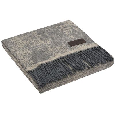 Плед Magnolia, серый с бежевым-0