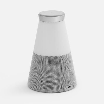 Bluetooth-колонка с беспроводной зарядкой и подсветкой Cone Sonance, серая-5