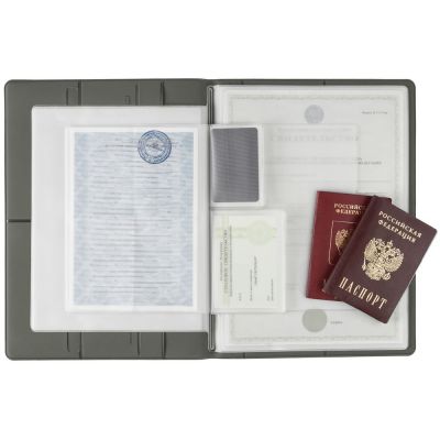 Папка для хранения документов Devon Maxi, серая-0