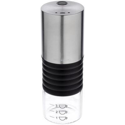 Портативная кофемолка Moxie, серебристо-черная-0