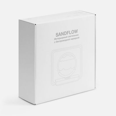 Интерьерный светильник с беспроводной зарядкой Sandflow, белый-9