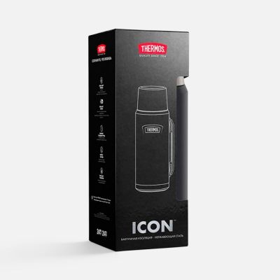 Термос Icon 1200, черный-8