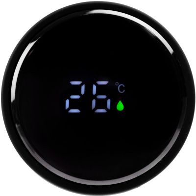 Смарт-бутылка с заменяемой батарейкой Long Therm Soft Touch, черная-5