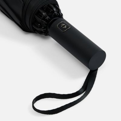 Зонт обратного сложения twoGether с двойным куполом, черный-6