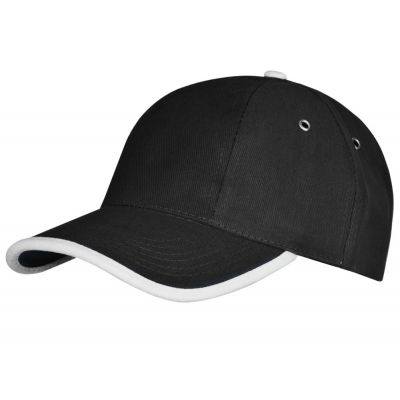 Бейсболка Unit Trendy, черная с белым-0