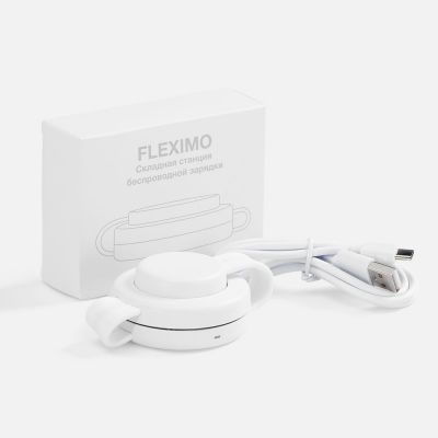 Складная станция беспроводной зарядки Fleximo, белая-4