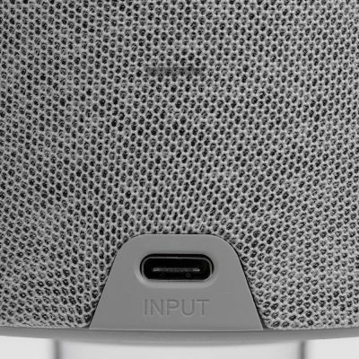 Колонка c беспроводной зарядкой и подсветкой Charge House, серая-9