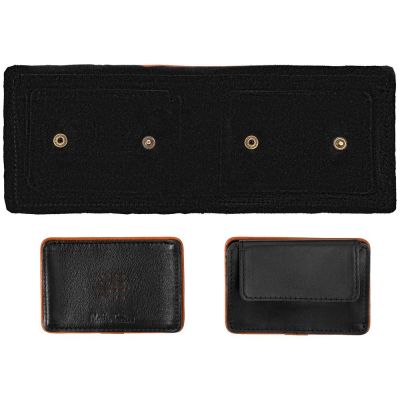 Кошелек Partinico, черный с оранжевым-3