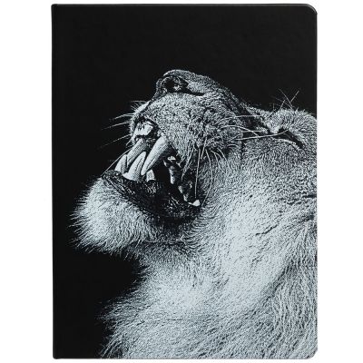 Блокнот Like a Lion, в линейку, черный-1